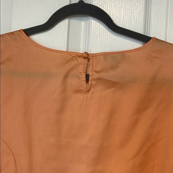 Talbots Peach Ruffle Front Blouse - Picture 6 of 7